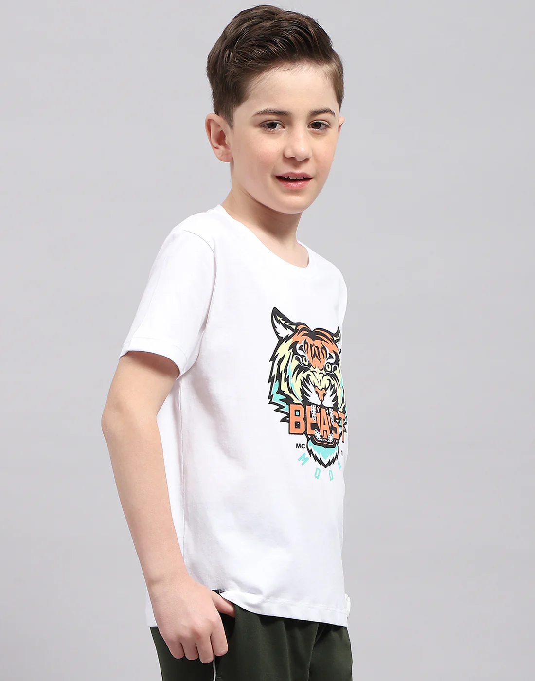 Boys Red & White Printed Round Neck Half Sleeve T-Shirt (Pack of 2) - Image 4