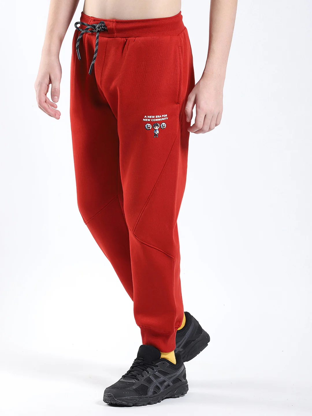 Boys Rust Printed Collar Full Sleeve Winter Tracksuit - Image 7