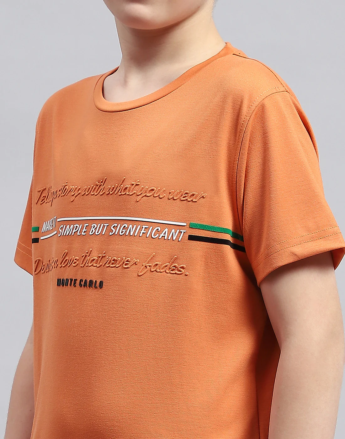 Boys Rust Printed Round Neck Half Sleeve T-Shirt - Image 6