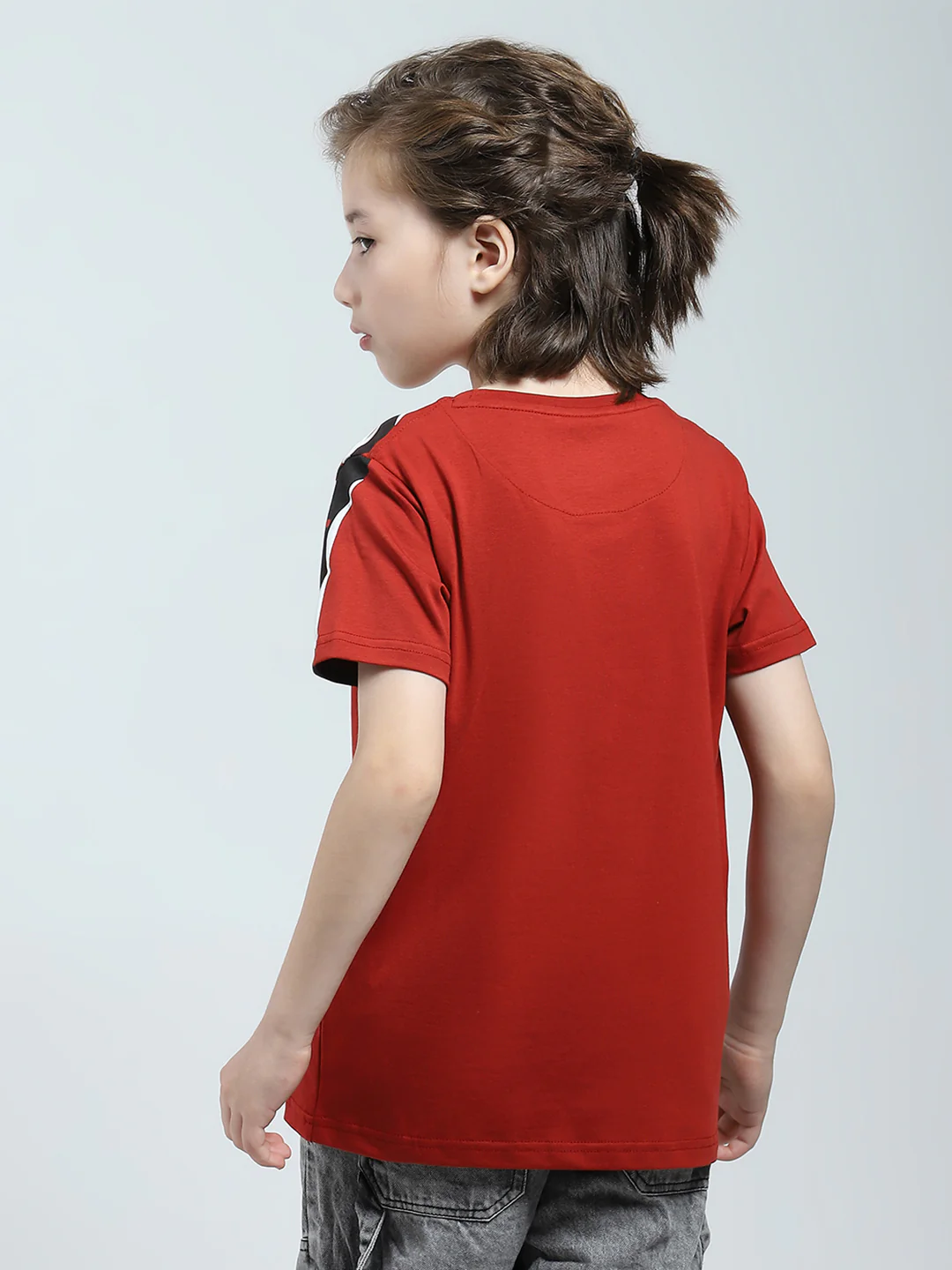 Boys Rust Printed Round Neck Half Sleeve T-Shirt - Image 5