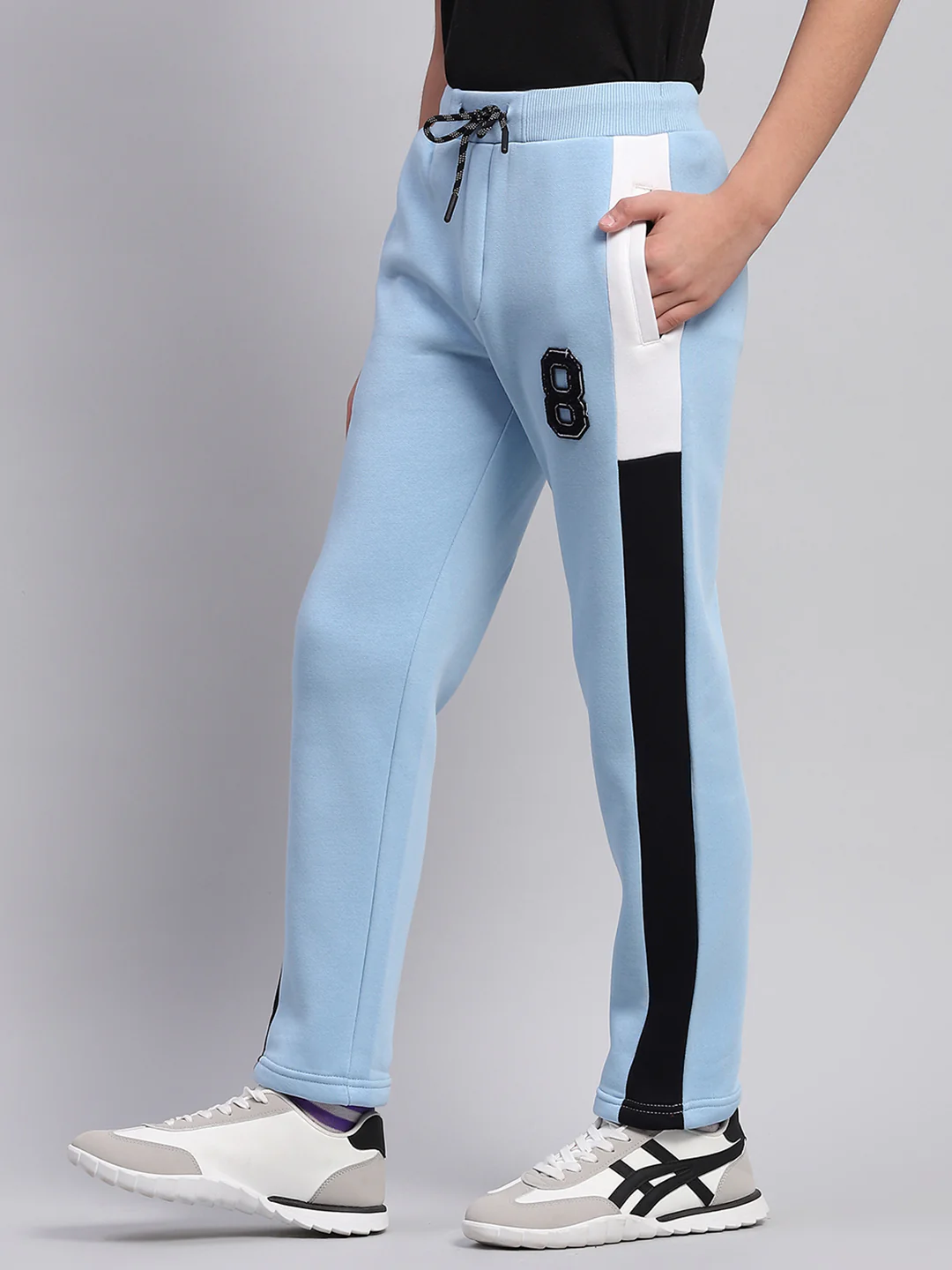 Boys Sky Blue Printed Regular Fit Lower - Image 3