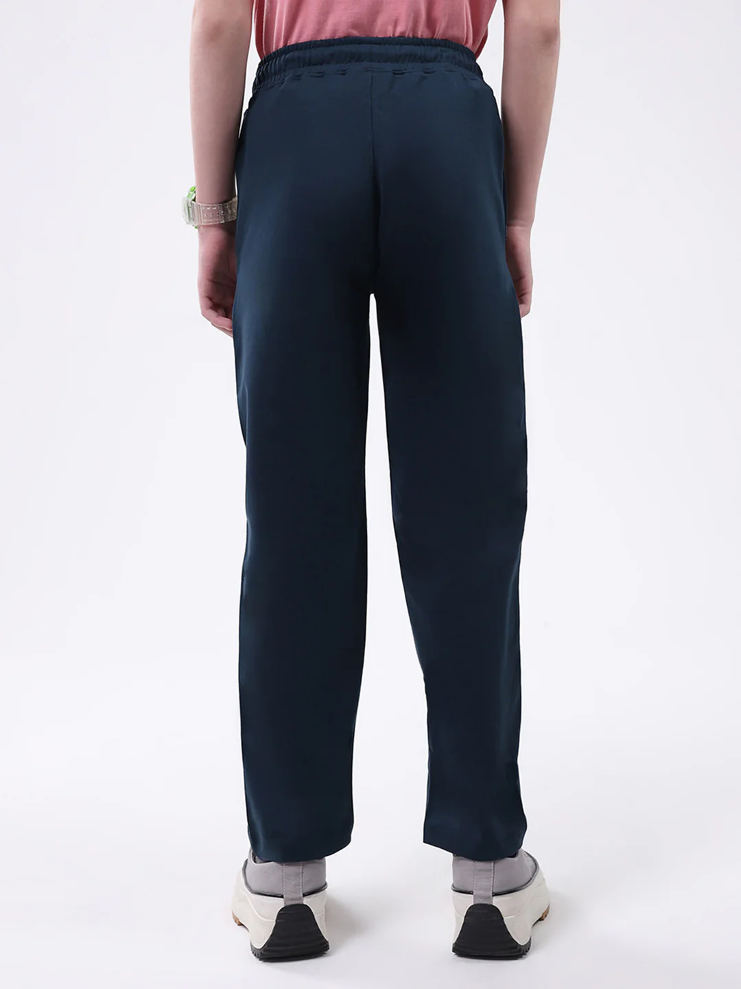 Boys Teal Blue Printed Regular Fit Lower - Image 5
