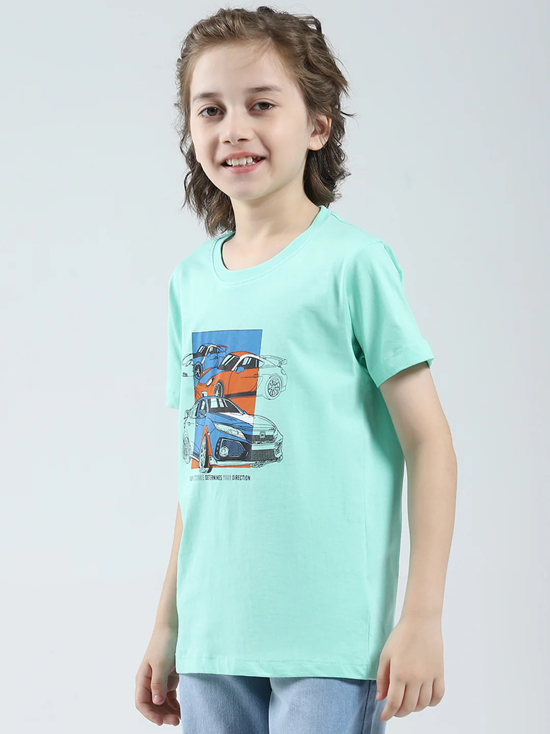 Boys White, Green & Blue Printed Round Neck Half Sleeve T-Shirt (Pack of 3) - Image 4