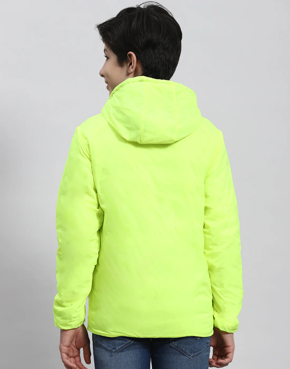 Boys White Solid Collar Full Sleeve Boys Jacket - Image 9