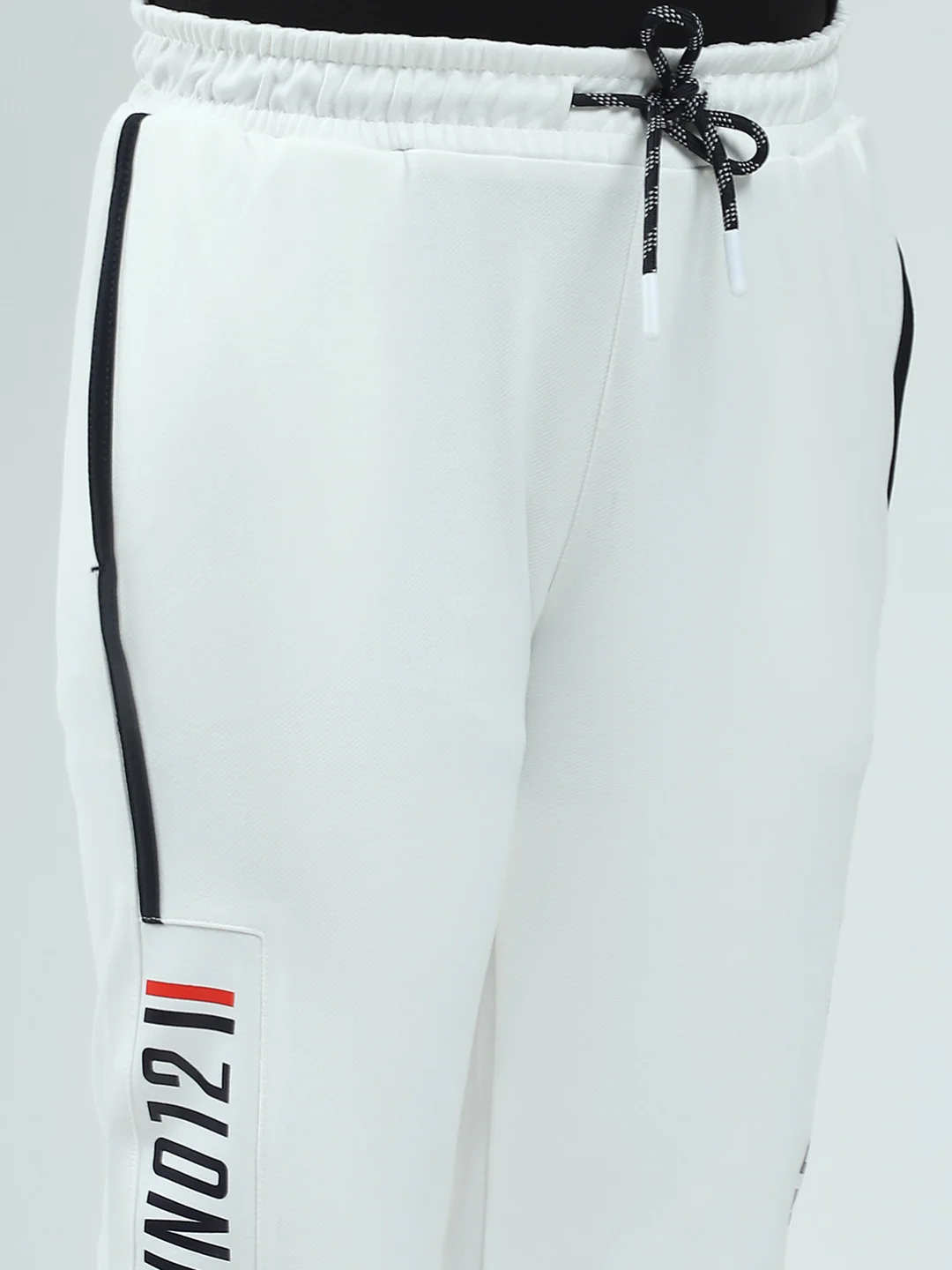 Boys White Solid Regular Fit Lower - Image 6