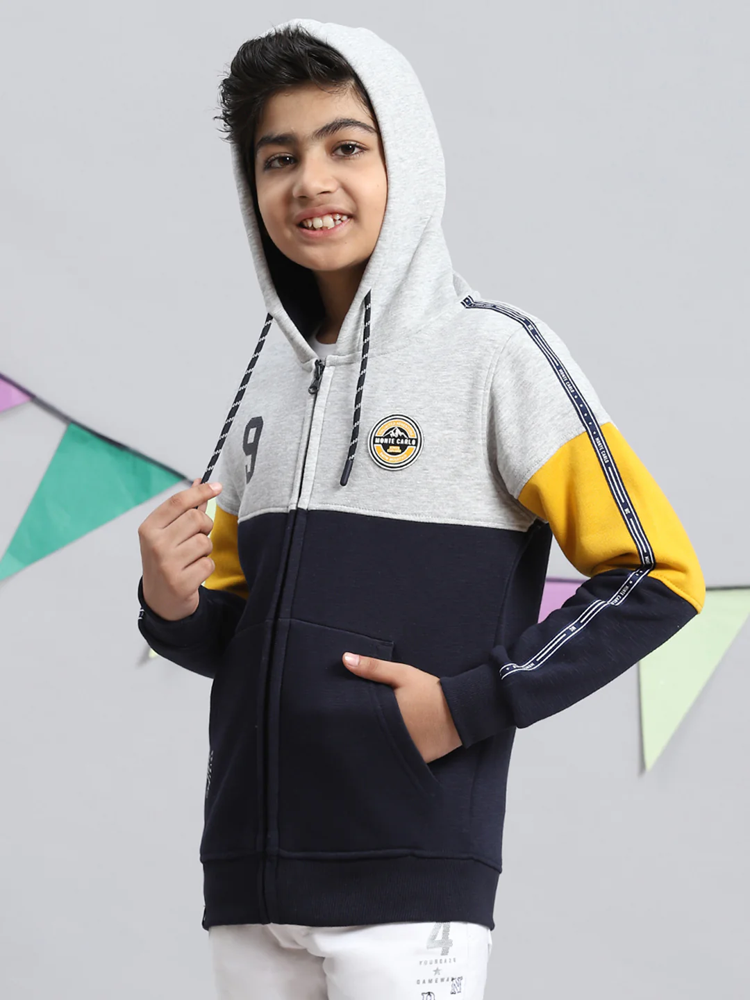 Boys Yellow Printed Sweatshirt - Image 3