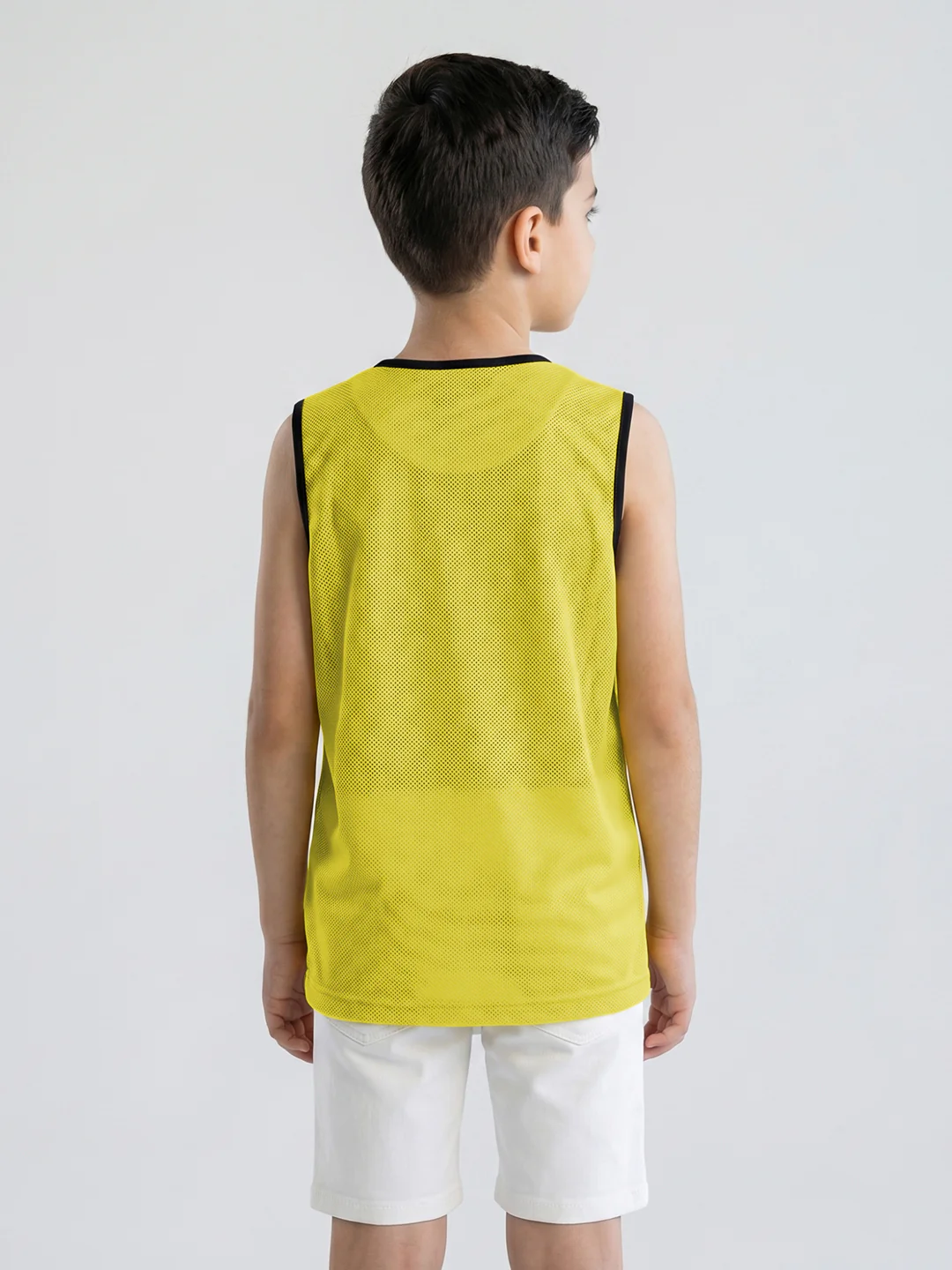 Boys Yellow & Sky Blue Printed Round Neck Sleeveless T-Shirt (Pack of 2) - Image 8