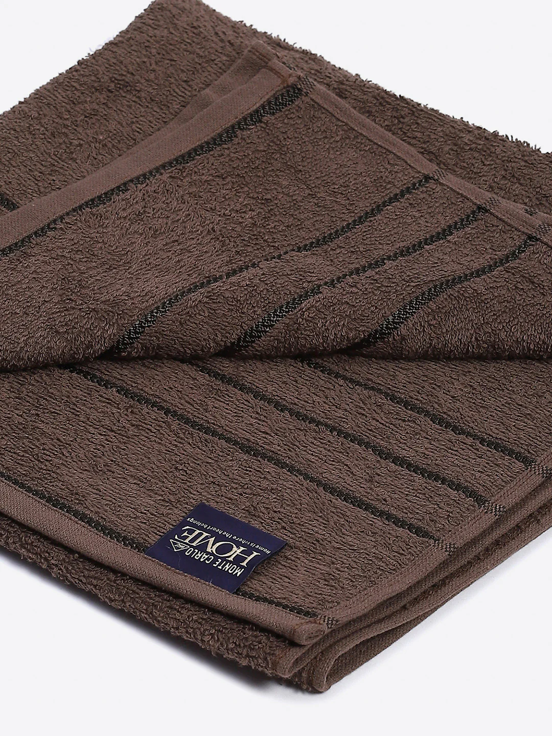 Brown Cotton Solid 350 GSM Bath Towel (Soho) - Image 3