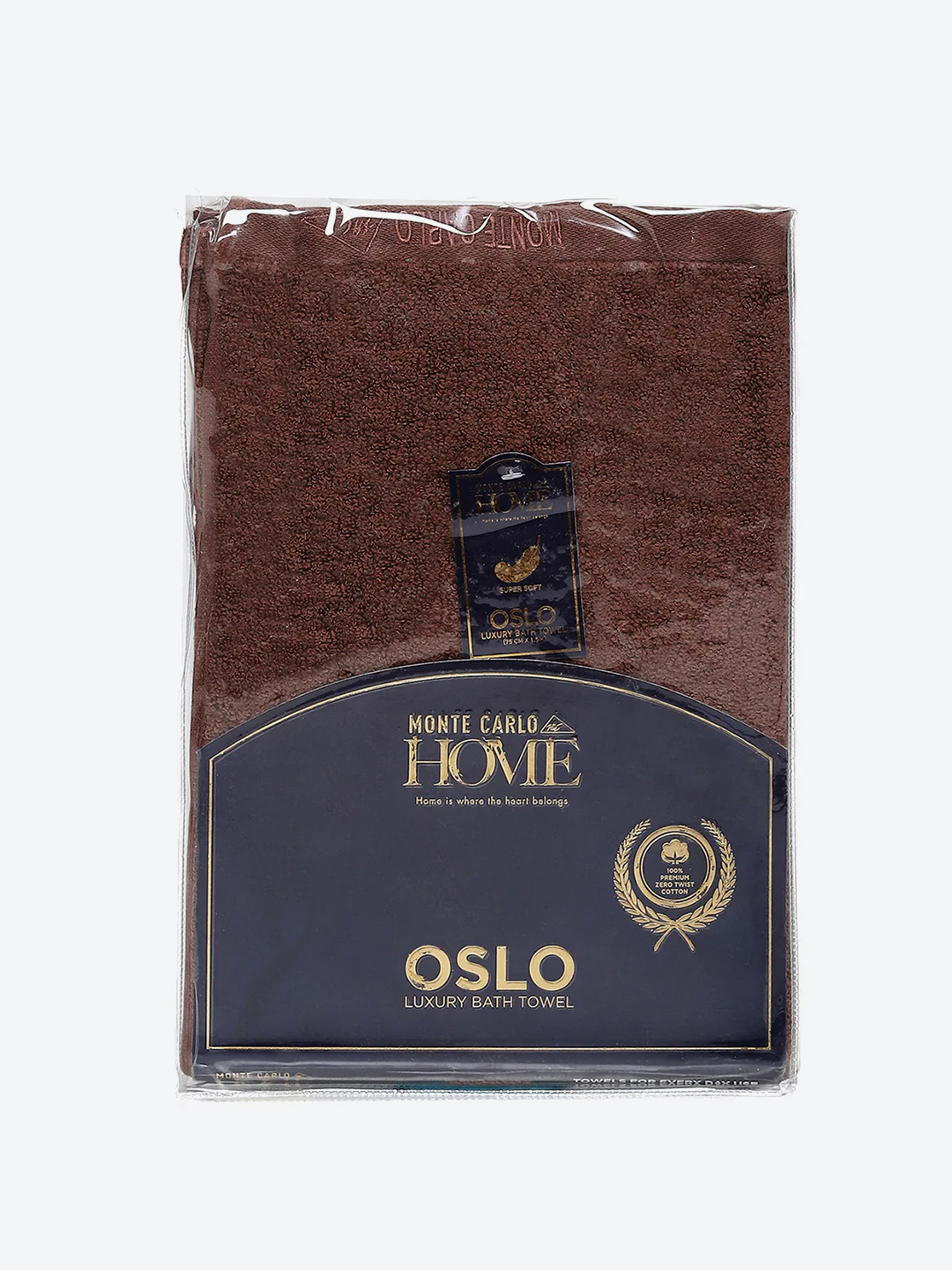 Brown Solid Pure Cotton 350 GSM Bath Towel (Oslo) - Image 5