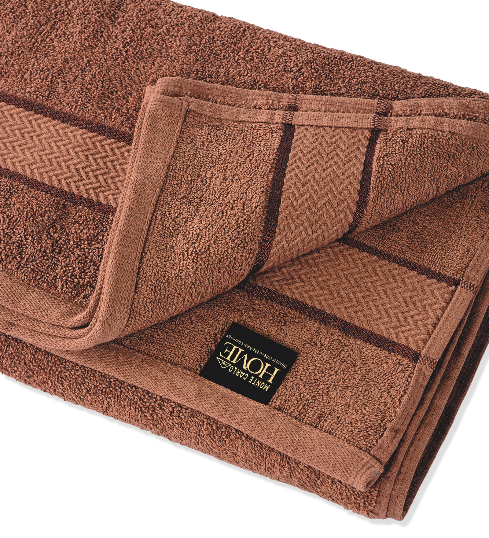 Camel Brown Pure Cotton Solid 450 GSM Bath Towel 1 Piece (Oasis Collection) - Image 5