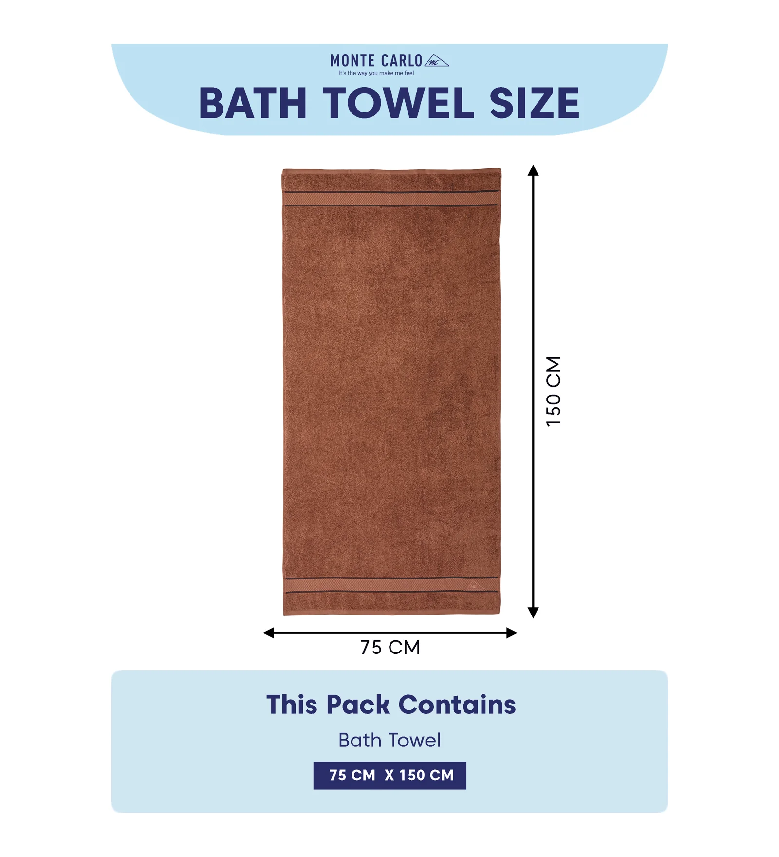Camel Brown Pure Cotton Solid 450 GSM Bath Towel 1 Piece (Oasis Collection) - Image 8