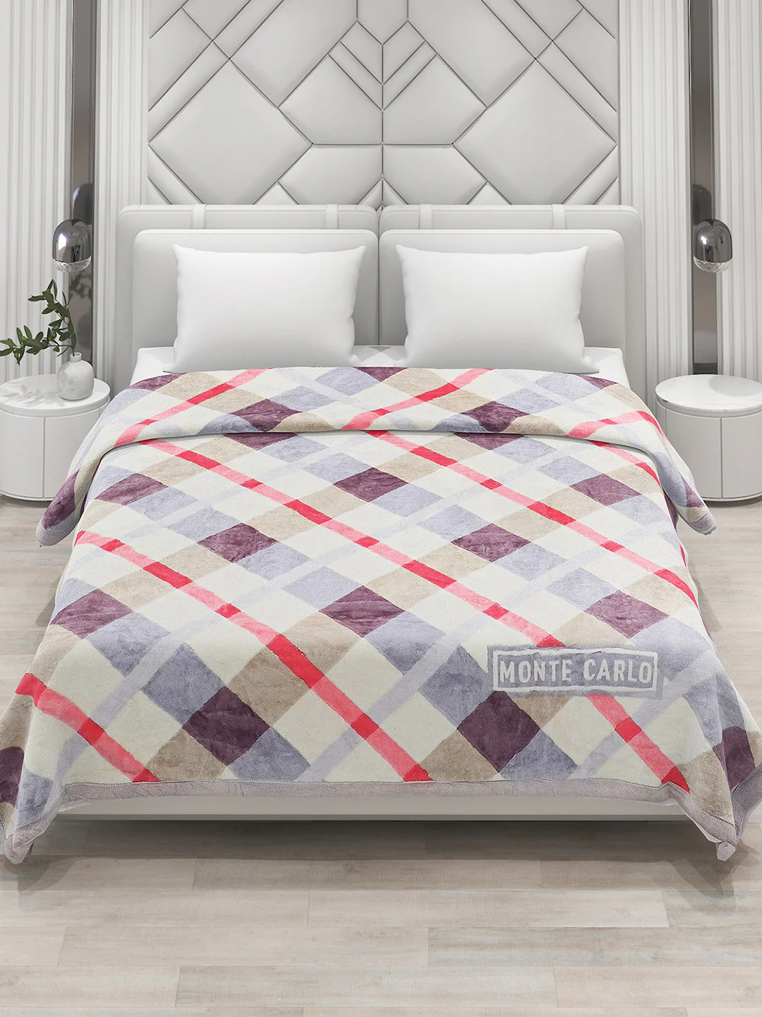 Checkered Double Bed Blanket for Heavy Winter -2 Ply - Image 2