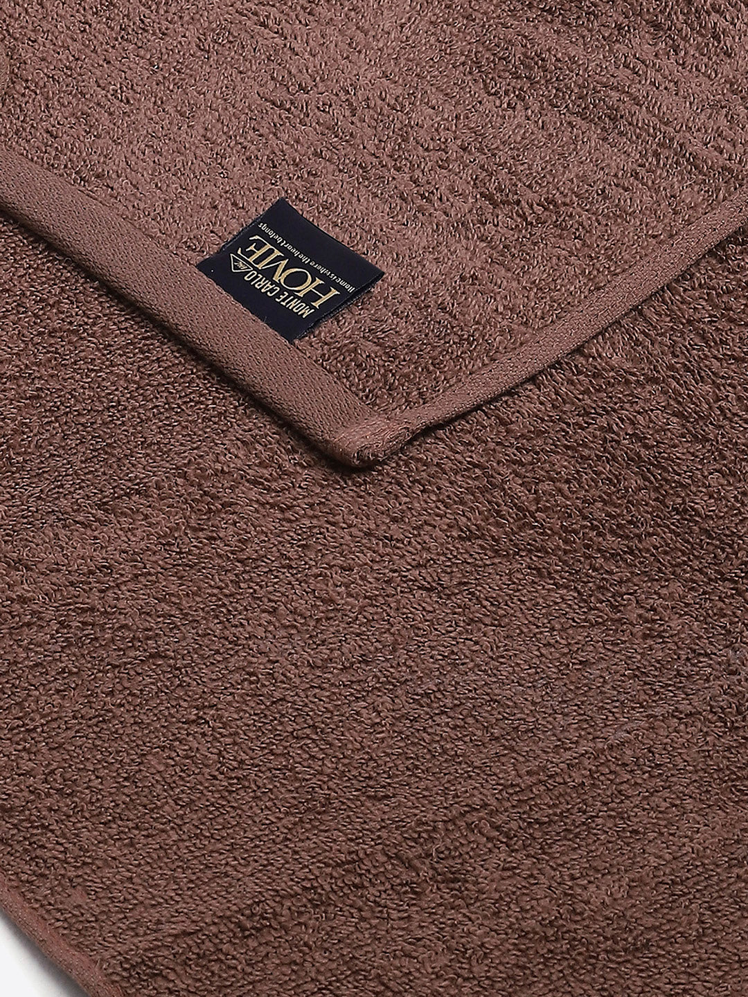 Dark Brown Cotton Solid 350 GSM Hand Towel (Pack of 2) - Image 3