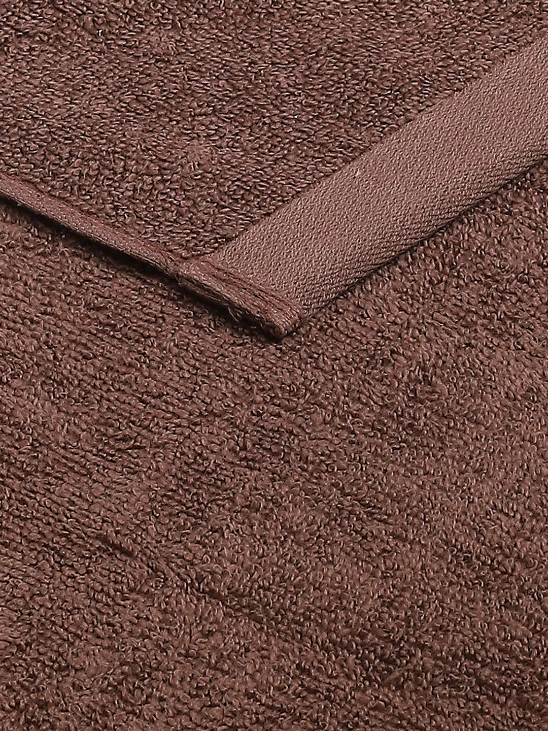 Dark Brown Cotton Solid 350 GSM Hand Towel (Pack of 2) - Image 4