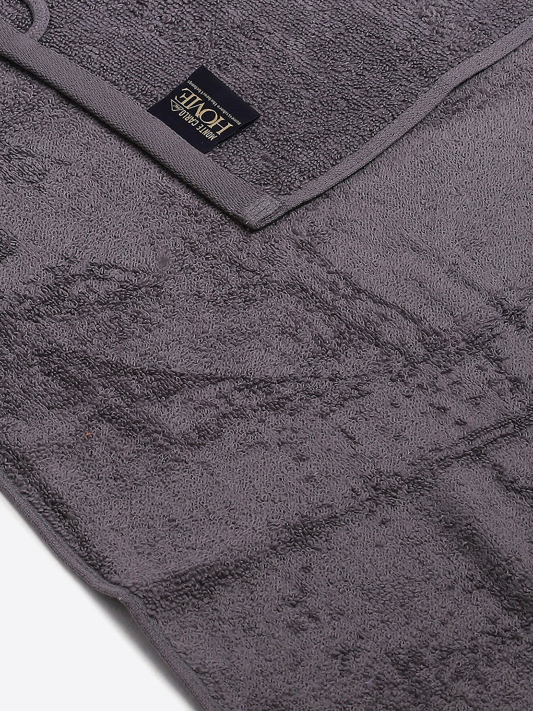 Dark Grey Cotton Solid 350 GSM Hand Towel (Pack of 2) - Image 3