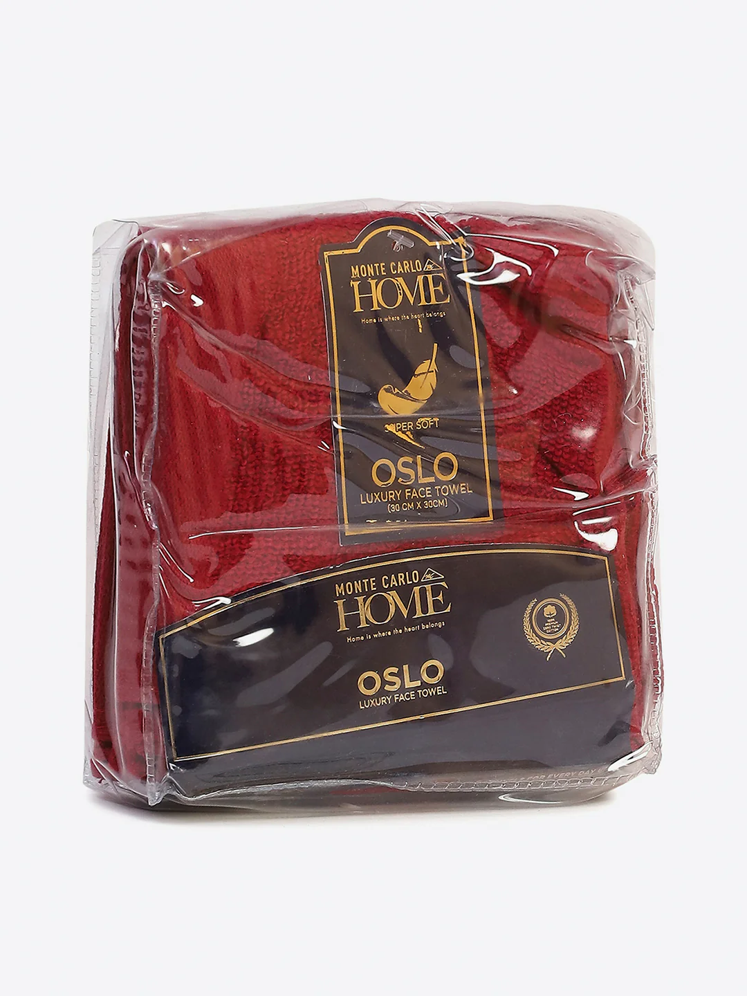 Dark Red Cotton Solid 600 GSM Face Towel (Pack of 4) - Image 5