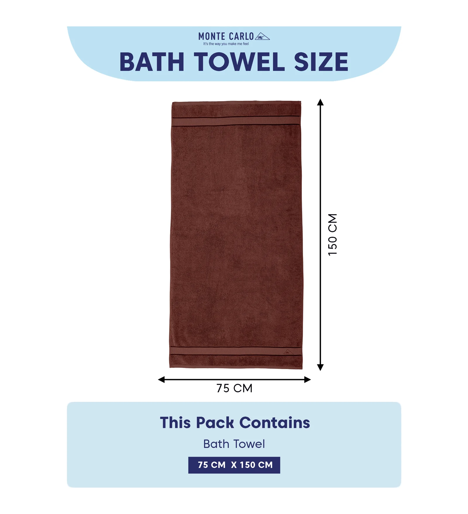 Dusty Brown Pure Cotton Solid 450 GSM Bath Towel 1 Piece (Oasis Collection) - Image 8