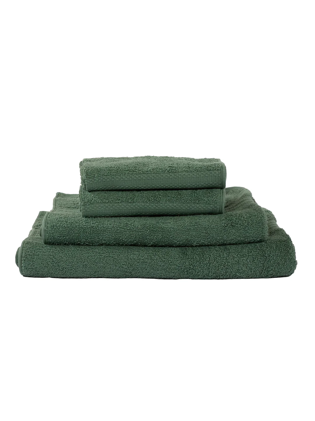 Elm Green 100% Cotton Solid 380 GSM Bath Towel Jazz 4 Pc Set Gifting Box Pack - Image 5
