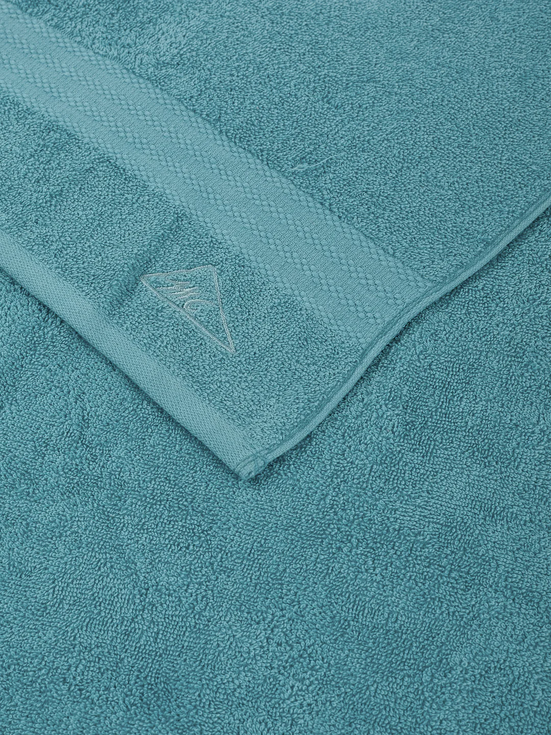 Essential Aqua Blue 100% Cotton Solid 380 GSM Bath Towel Jazz Small 1 Pc Pvc Pack - Image 6