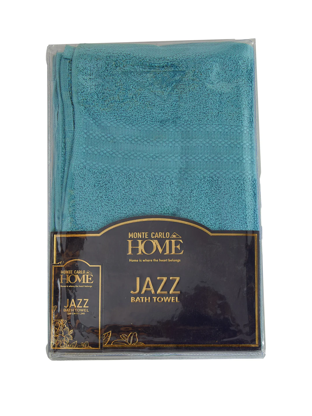 Essential Aqua Blue 100% Cotton Solid 380 GSM Bath Towel Jazz Small 1 Pc Pvc Pack - Image 9