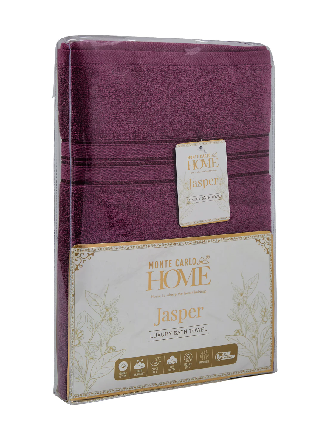 Essential Argyle Purple 100% Cotton Solid 400 GSM Bath Towel Jasper 1 Pc Pvc Pack - Image 9