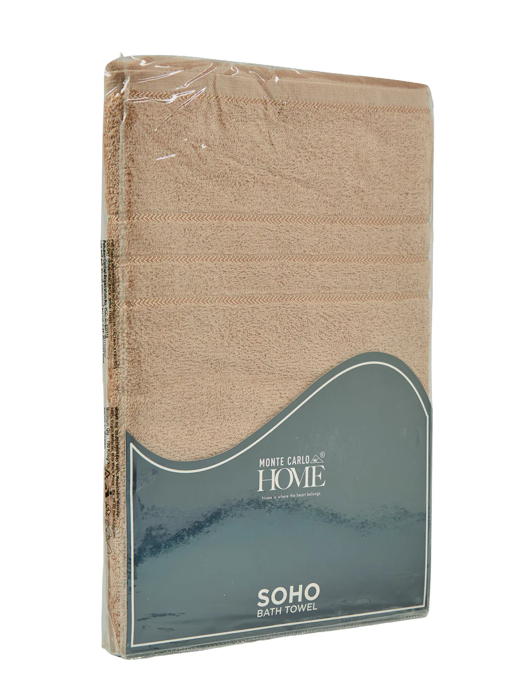 Essential Beige 100% Cotton Solid 340 GSM Bath Towel Soho 1 Pc Pvc Pack - Image 9