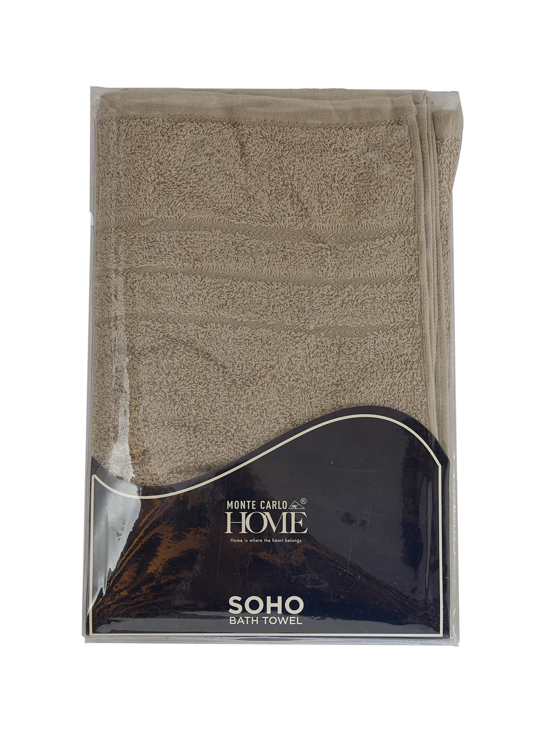 Essential Beige 100% Cotton Solid 340 GSM Bath Towel Soho Small 1 Pc Pvc Pack - Image 9