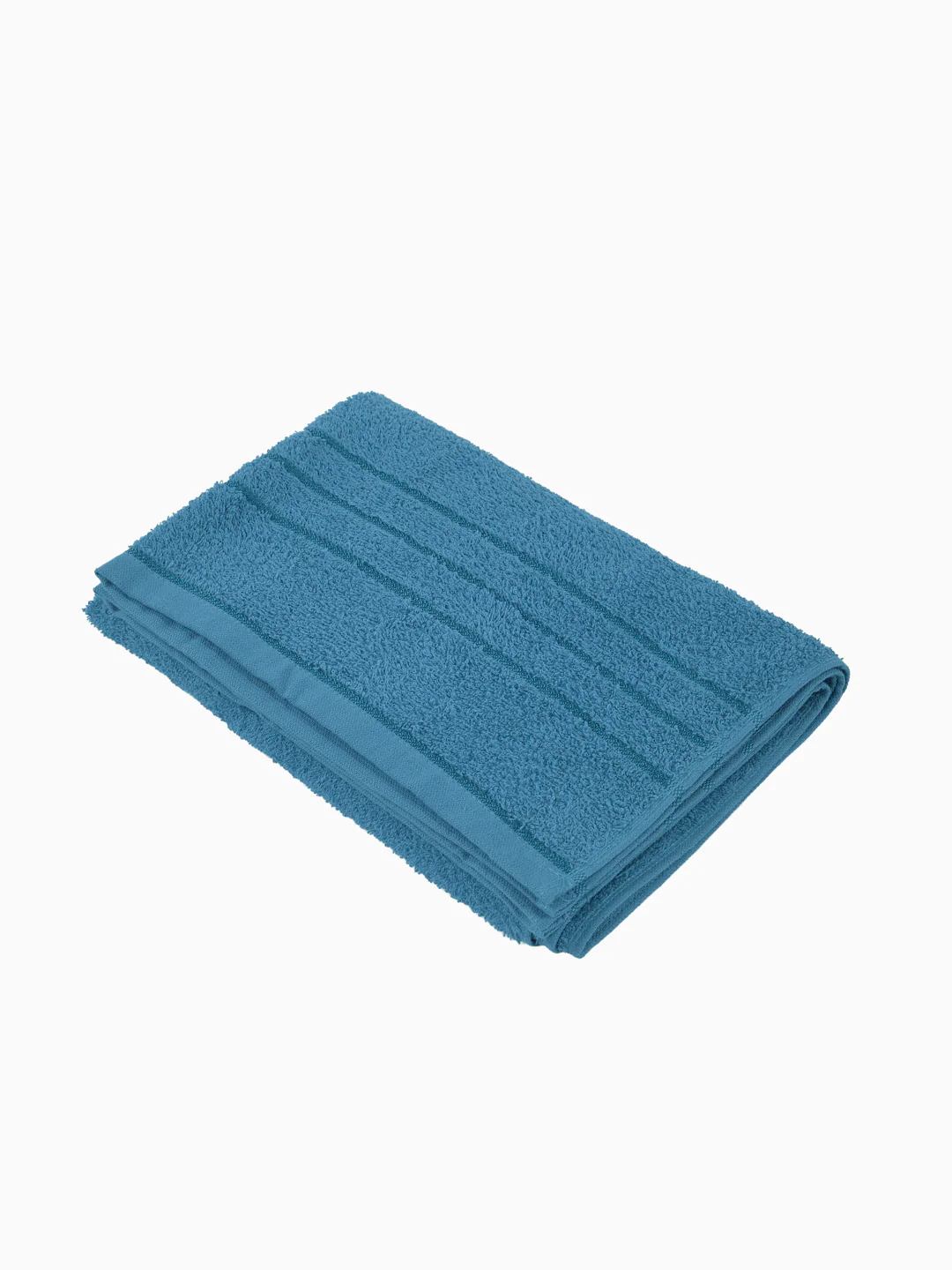 Essential Blue 100% Cotton Solid 340 GSM Bath Towel Soho Small 1 Pc Pvc Pack - Image 4