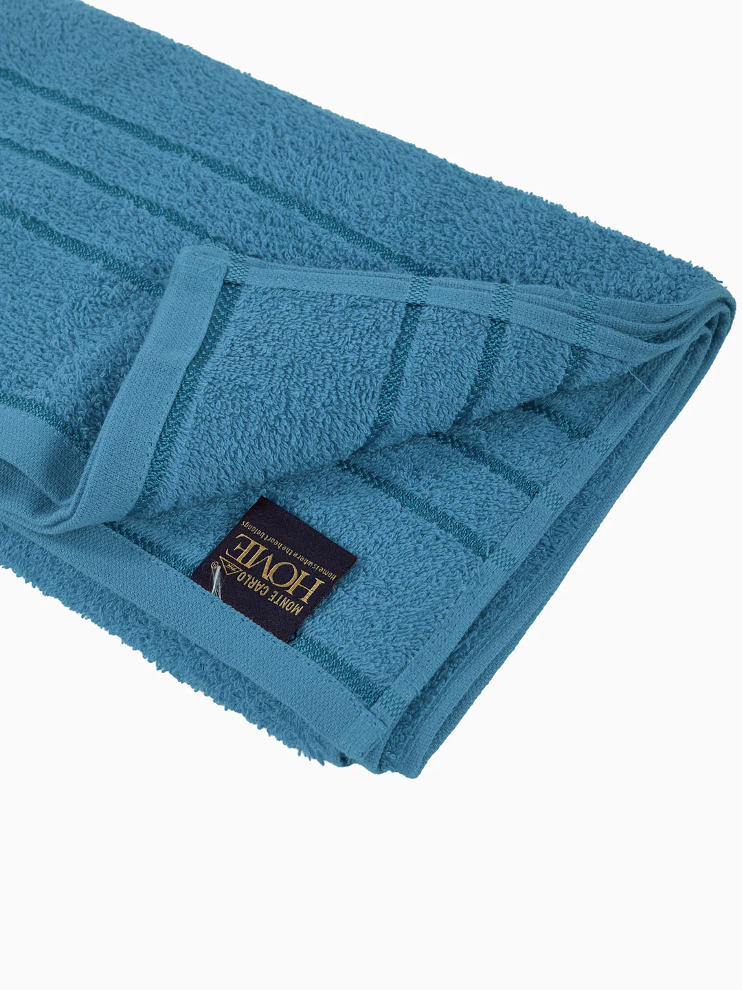 Essential Blue 100% Cotton Solid 340 GSM Bath Towel Soho Small 1 Pc Pvc Pack - Image 5