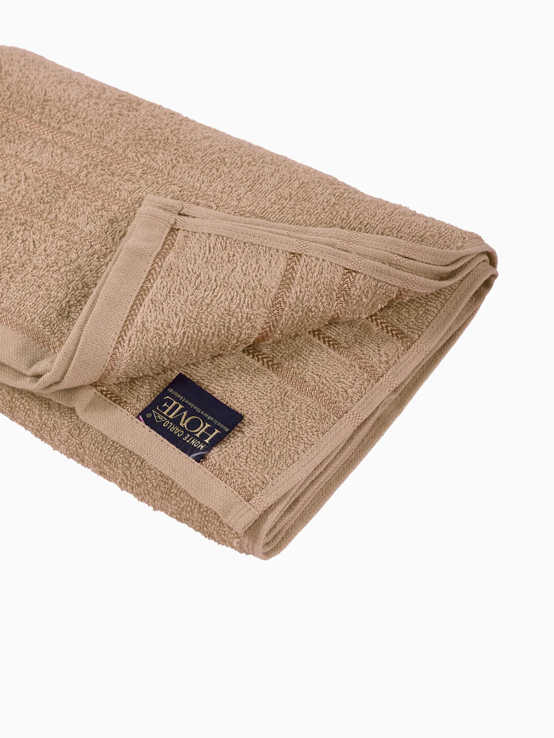 Essential Camel Brown 100% Cotton Solid 340 GSM Bath Towel Soho Small 1 Pc Pvc Pack - Image 5
