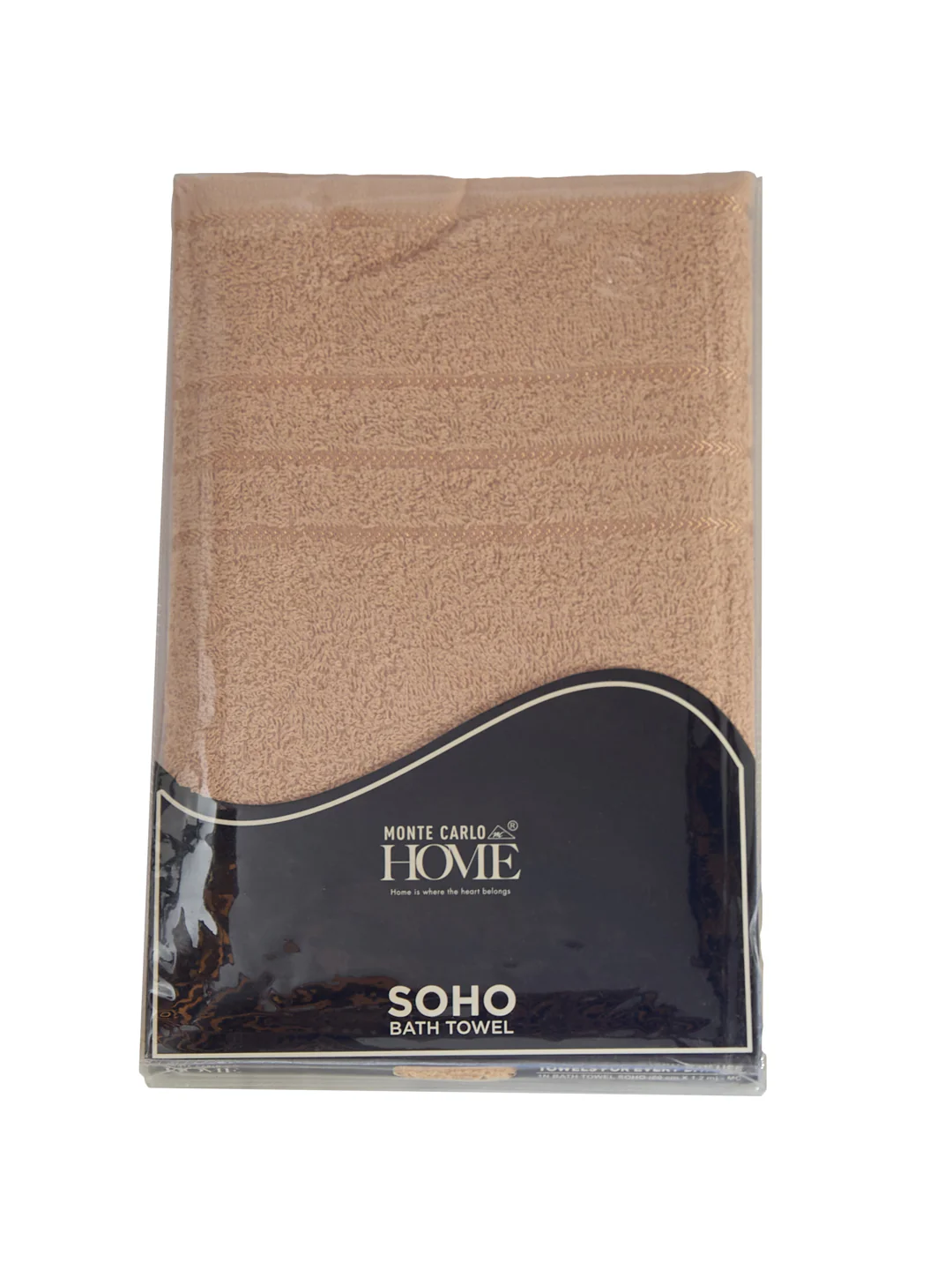 Essential Camel Brown 100% Cotton Solid 340 GSM Bath Towel Soho Small 1 Pc Pvc Pack - Image 9