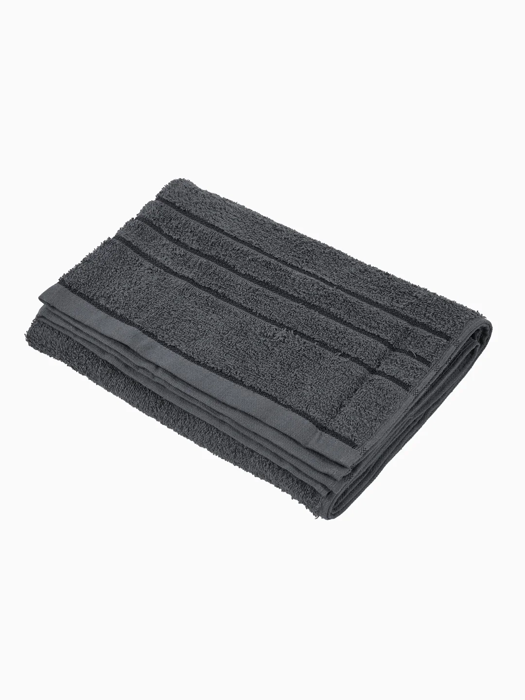 Essential Charcoal 100% Cotton Solid 340 GSM Bath Towel Soho Small 1 Pc Pvc Pack - Image 4