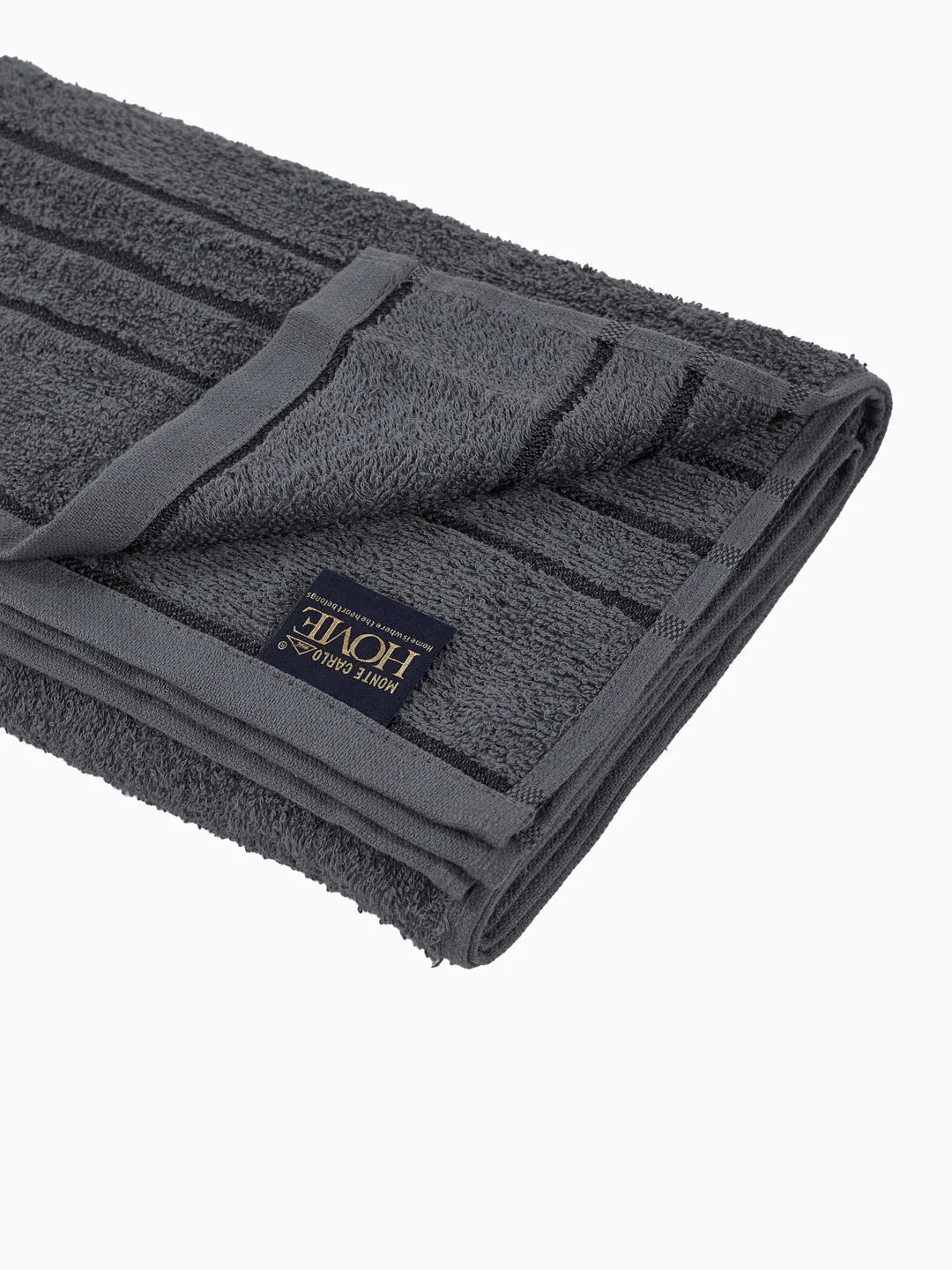 Essential Charcoal 100% Cotton Solid 340 GSM Bath Towel Soho Small 1 Pc Pvc Pack - Image 5