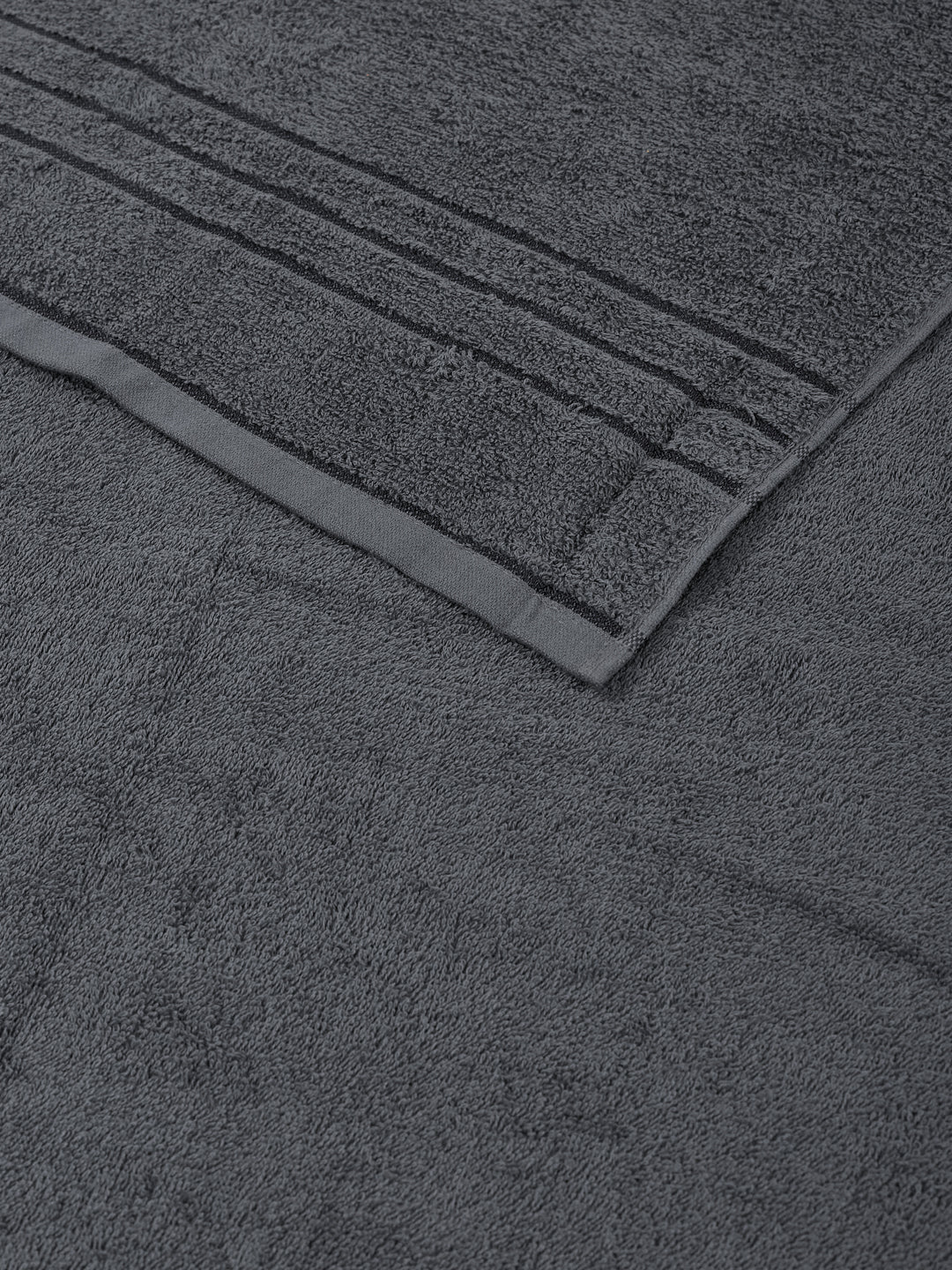Essential Charcoal 100% Cotton Solid 340 GSM Bath Towel Soho Small 1 Pc Pvc Pack - Image 6