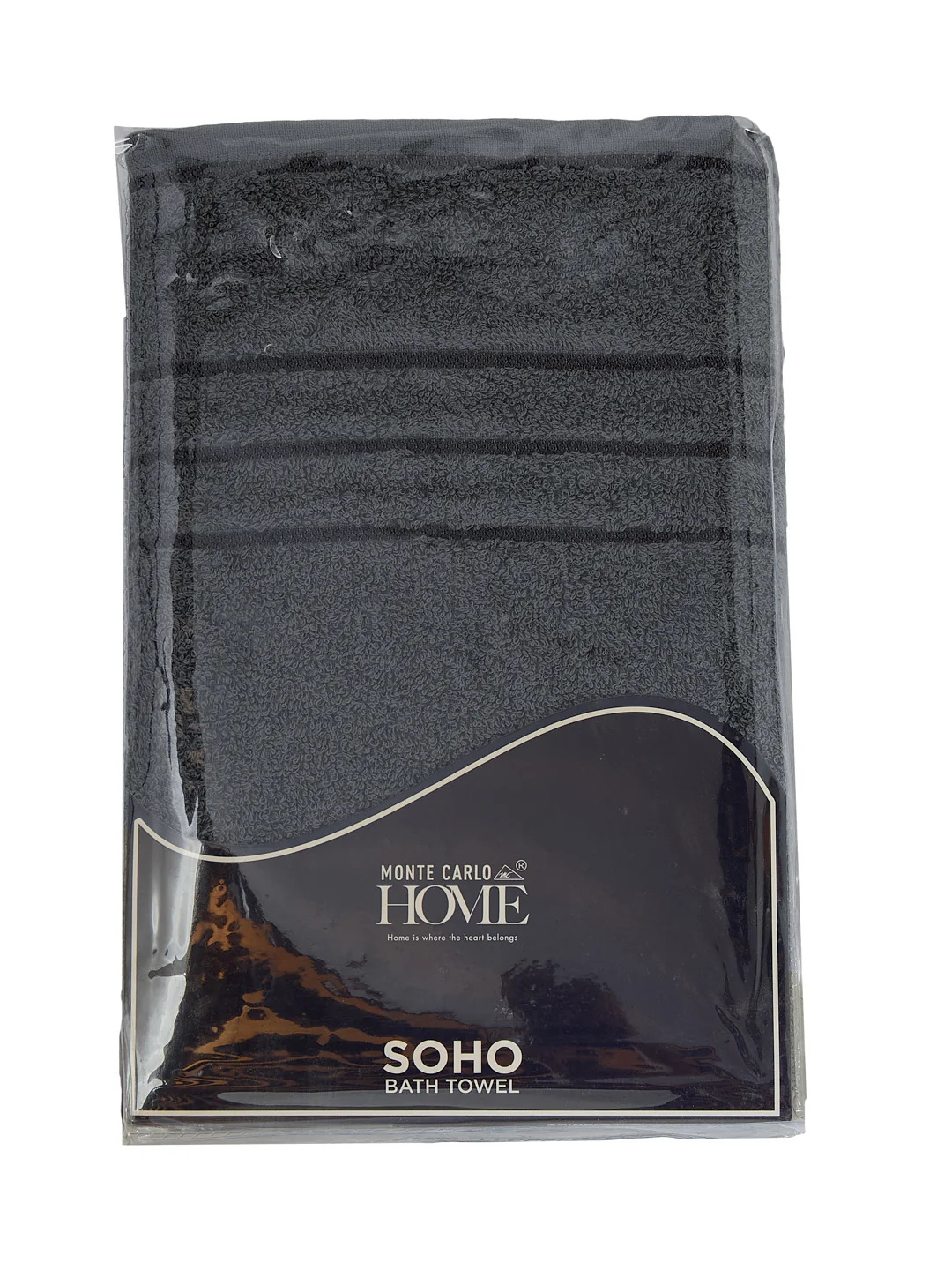 Essential Charcoal 100% Cotton Solid 340 GSM Bath Towel Soho Small 1 Pc Pvc Pack - Image 9