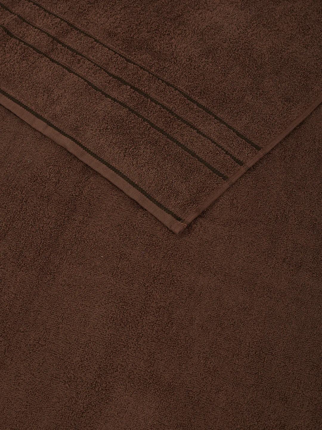 Essential Dark Brown 100% Cotton Solid 340 GSM Bath Towel Soho 1 Pc Pvc Pack - Image 6