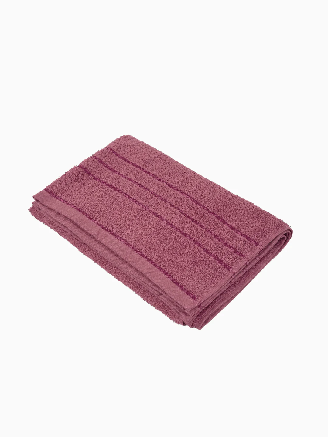 Essential Dusty Rose 100% Cotton Solid 340 GSM Bath Towel Soho Small 1 Pc Pvc Pack - Image 4