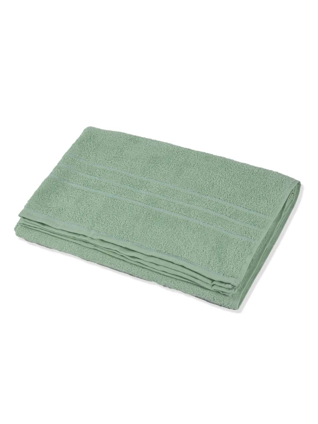 Essential Green 100% Cotton Solid 340 GSM Bath Towel Soho 1 Pc Pvc Pack - Image 4