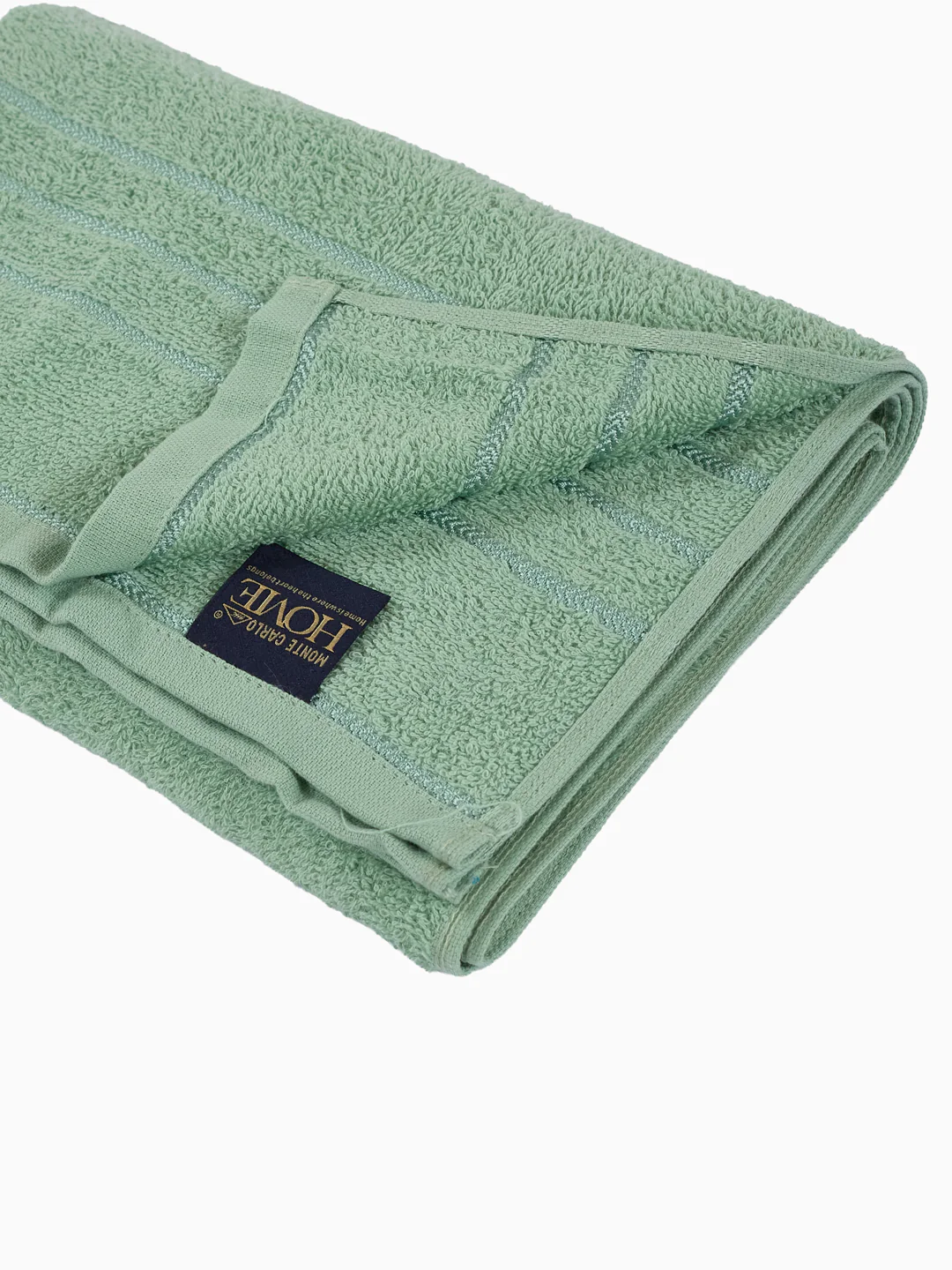Essential Green 100% Cotton Solid 340 GSM Bath Towel Soho Small 1 Pc Pvc Pack - Image 5