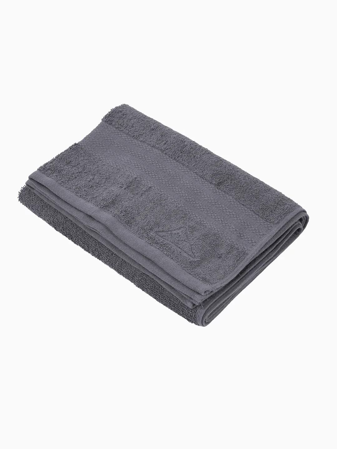 Essential Grey 100% Cotton Solid 380 GSM Bath Towel Jazz Small 1 Pc Pvc Pack - Image 4