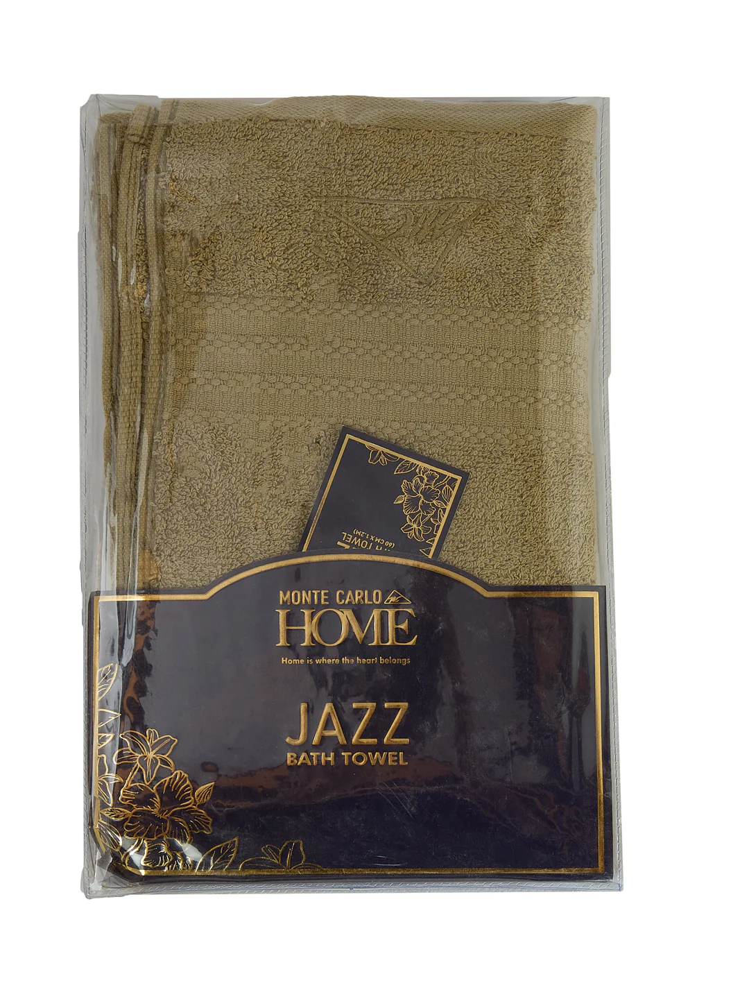 Essential Khaki 100% Cotton Solid 380 GSM Bath Towel Jazz Small 1 Pc Pvc Pack - Image 9