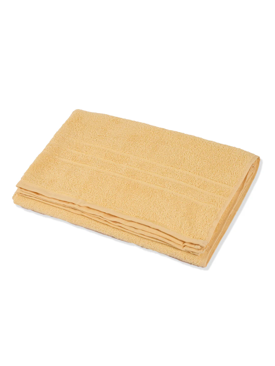 Essential Lemon Yellow 100% Cotton Solid 340 GSM Bath Towel Soho 1 Pc Pvc Pack - Image 4