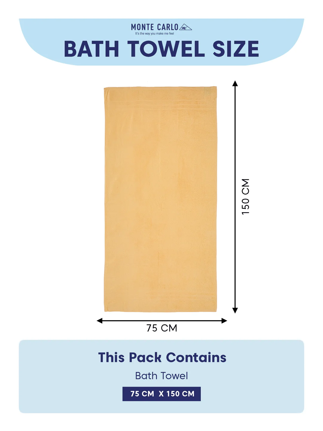 Essential Lemon Yellow 100% Cotton Solid 340 GSM Bath Towel Soho 1 Pc Pvc Pack - Image 8