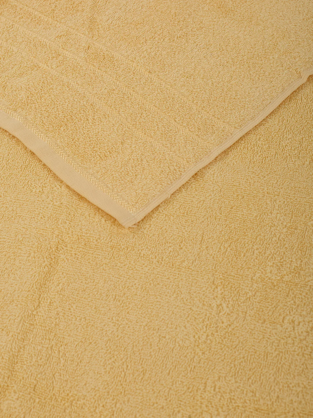 Essential Lemon Yellow 100% Cotton Solid 340 GSM Bath Towel Soho Small 1 Pc Pvc Pack - Image 6