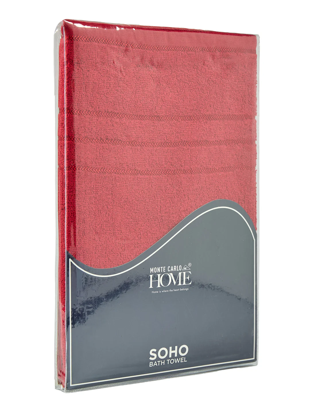 Essential Maroon 100% Cotton Solid 340 GSM Bath Towel Soho 1 Pc Pvc Pack - Image 9