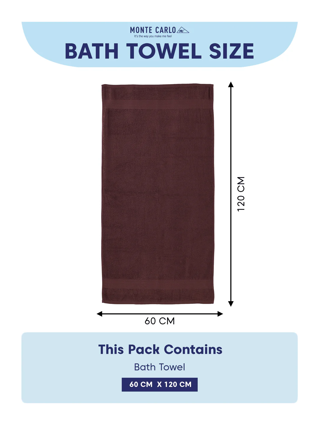 Essential Maroon 100% Cotton Solid 380 GSM Bath Towel Jazz Small 1 Pc Pvc Pack - Image 8