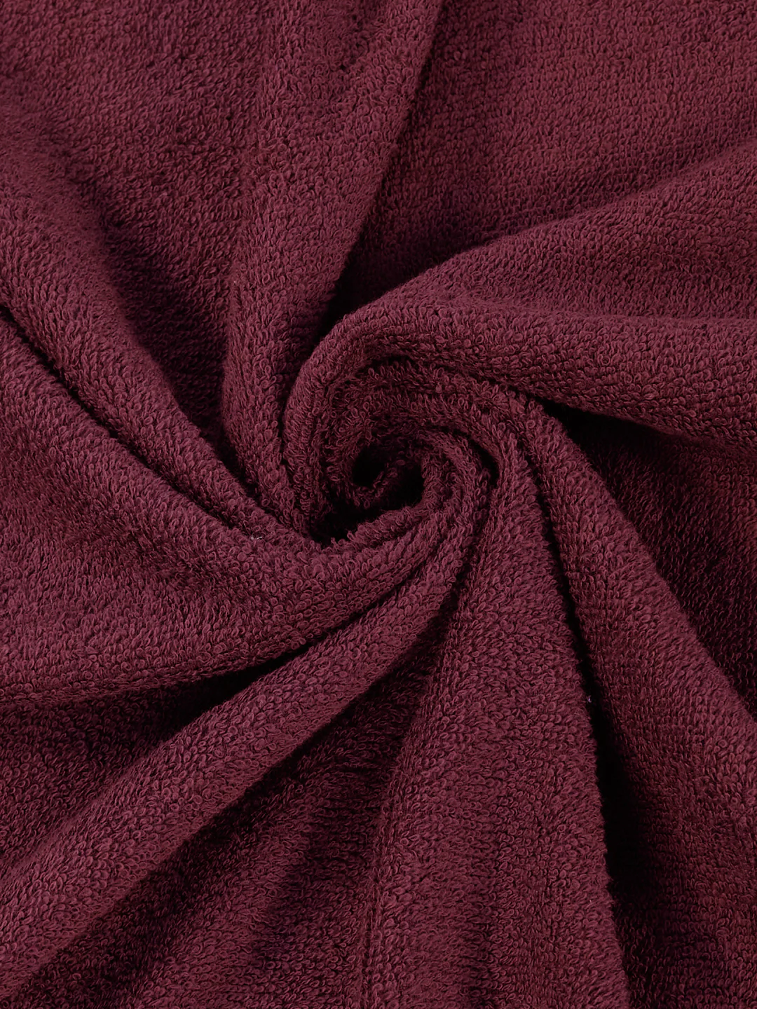 Essential Maroon 100% Cotton Solid 380 GSM Bath Towel Jazz Small 1 Pc Pvc Pack - Image 7