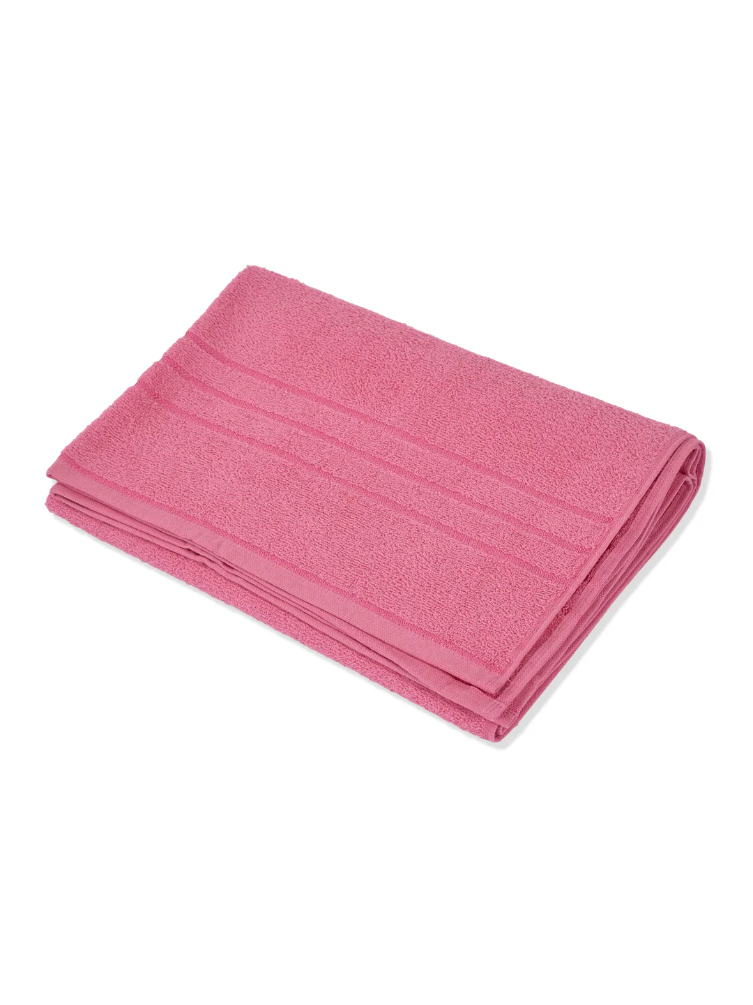 Essential Pink 100% Cotton Solid 340 GSM Bath Towel Soho 1 Pc Pvc Pack - Image 4