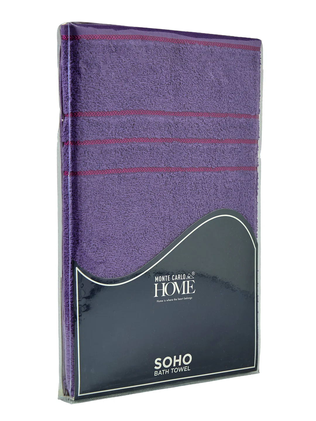 Essential Purple 100% Cotton Solid 340 GSM Bath Towel Soho 1 Pc Pvc Pack - Image 9