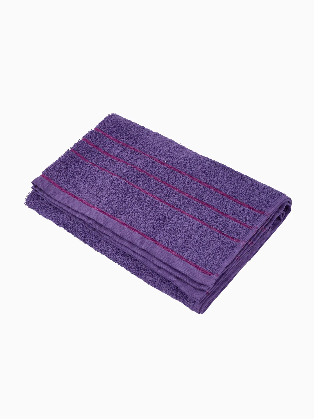 Essential Purple 100% Cotton Solid 340 GSM Bath Towel Soho Small 1 Pc Pvc Pack - Image 4